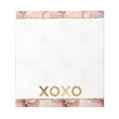 Blush Pink Floral Gold Glitter XOXO Notitieblok (Voorkant)