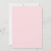 Blush Pink Floral Gold Het is een meisje Baby show Kaart (Achterkant)