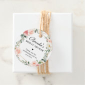 Blush Pink Floral Gold Vrijgezellenfeest Hartelijk Bedankjes Labels (In situ)