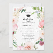 Blush Pink Floral Gradual Party Invitation (Voorkant)