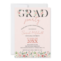 Blush Pink Floral Graduation Party