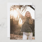 Blush Pink Floral Graduation Party Kaart (Achterkant)