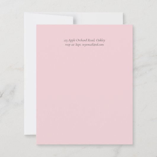 Blush Pink Floral Greenery Boho Wedding (Achterkant)