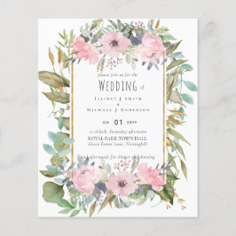 Blush Pink Floral Greenery Boho Wedding
