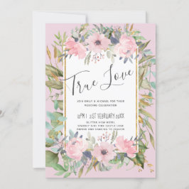 Blush Pink Floral Greenery Boho Wedding