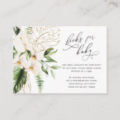 Blush Pink Floral Greenery Girl Boeken voor Baby Informatiekaartje (Voorkant)