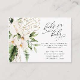 Blush Pink Floral Greenery Girl Boeken voor Baby Informatiekaartje