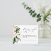 Blush Pink Floral Greenery Girl Diaper Raffle  Informatiekaartje (Staand voorkant)