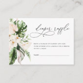 Blush Pink Floral Greenery Girl Diaper Raffle  Informatiekaartje (Voorkant)