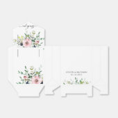 Blush Pink Floral Greenery over White Wedding Show Bedankdoosjes (Uitgevouwen)