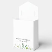 Blush Pink Floral Greenery over White Wedding Show Bedankdoosjes (Geopend)