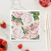 Blush Pink  Floral Greenery Servet (Insitu)