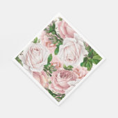 Blush Pink  Floral Greenery Servet (Hoek)