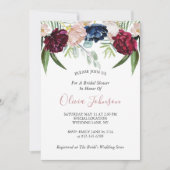 Blush Pink Floral Greenery Vrijgezellenfeest Kaart (Voorkant)