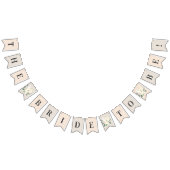 Blush Pink Floral Greenery Wedding Bride to be Vlaggetjes (Alle)