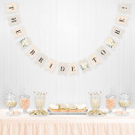 Blush Pink Floral Greenery Wedding Bride to be Vlaggetjes<br><div class="desc">Het vrijgezellenfeest "Bride to Be" van de bruiloft is voorzien van elegante waterverf bloemkool,  met inbegrip van roos- en ranunculusbloemen,  alsmede geborstelde stripe- en polka-puntpatronen. Neutrale tinten van wazig roze,  beige,  witte,  crème en groen zijn inbegrepen. Ideaal voor een lente- of zomerevenement.</div>