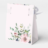 Blush Pink Floral Greenery Wedding Shower Bedankdoosjes (Achterkant)