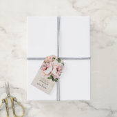 Blush Pink Floral Hartelijk dank voor de favoriete Cadeaulabel (Met Touw)