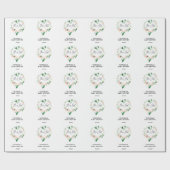 Blush Pink Floral Heart Cadeaupapier (Vlak)
