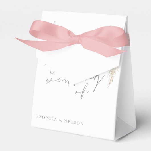 Blush Pink Floral Het huwelijk van Bedankdoosjes (Voorkant Zijde)