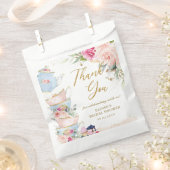 Blush Pink Floral High Tea Party Vrijgezellenfeest Bedankzakje (Geknipt)