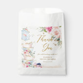 Blush Pink Floral High Tea Party Vrijgezellenfeest Bedankzakje (Voorkant)