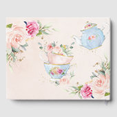 Blush Pink Floral High Tea Party Vrijgezellenfeest Gastenboek (Achterkant)