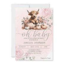 Blush Pink Floral Highland Koe