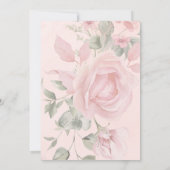 Blush Pink Floral Highland Koe Kaart (Achterkant)