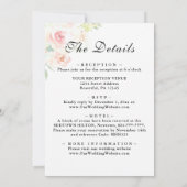 Blush Pink Floral in één bruiloft Christelijk Kaart (Achterkant)