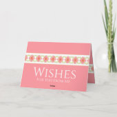 Blush Pink Floral Kaart (Achterkant)