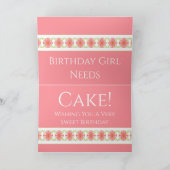 Blush Pink Floral Kaart (Binnen)