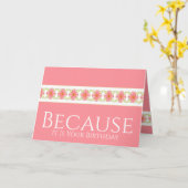 Blush Pink Floral Kaart (Gele Bloem)