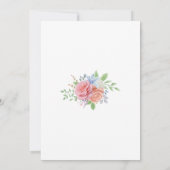 Blush Pink Floral Kaart (Achterkant)