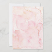 Blush Pink Floral Klassieke Kerk Doop Kaart (Achterkant)