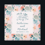 Blush Pink Floral Lace Elegant Wedding Calligraphy Magneet<br><div class="desc">Blush Pink Floral Lace Elegant Winter Wedding Calligraphy design.</div>