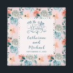 Blush Pink Floral Lace Elegant Wedding Calligraphy Magneet<br><div class="desc">Blush Pink Floral Lace Elegant Winter Wedding Calligraphy design.</div>