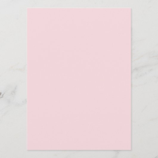 Blush Pink Floral Lace Elegant Wedding Calligraphy Menu (Achterkant)