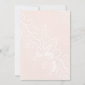 Blush Pink Floral Lace Vrijgezellenfeest Kaart (Achterkant)