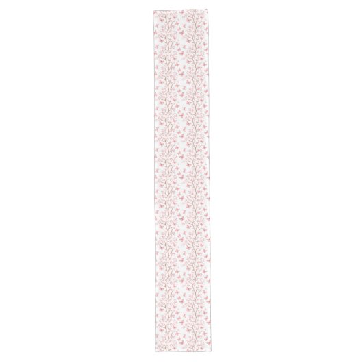 Blush Pink Floral Lange Tafelloper (Voorkant)