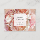 Blush Pink Floral Lash Aftercare Lash Salon Visitekaartje (Voorkant)