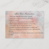 Blush Pink Floral Lash Aftercare Lash Salon Visitekaartje (Achterkant)