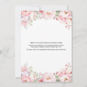 Blush Pink Floral Let's Par-Tea Verjaardag Kaart (Achterkant)