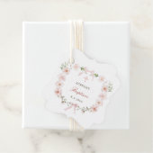 Blush Pink Floral Lijst doop Bedankjes Labels (In situ)