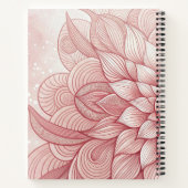 Blush Pink Floral Line Art Notitieboek (Achterkant)