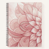 Blush Pink Floral Line Art Notitieboek (Voorkant)