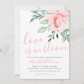 Blush Pink Floral Love is in bloei Vrijgezellenfee Kaart (Voorkant)