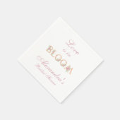 Blush Pink Floral Love is in Bloom Vrijgezellenfee Servet (Hoek)