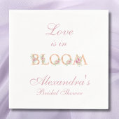 Blush Pink Floral Love is in Bloom Vrijgezellenfee Servet
