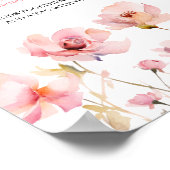 Blush Pink Floral Maak een hoofdband voor Baby Poster (Hoek)